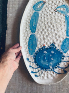 Large 2 Piece Blue Crab Platter 60cm
