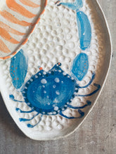 Load image into Gallery viewer, Large 2 Piece Blue Crab Platter 50cm